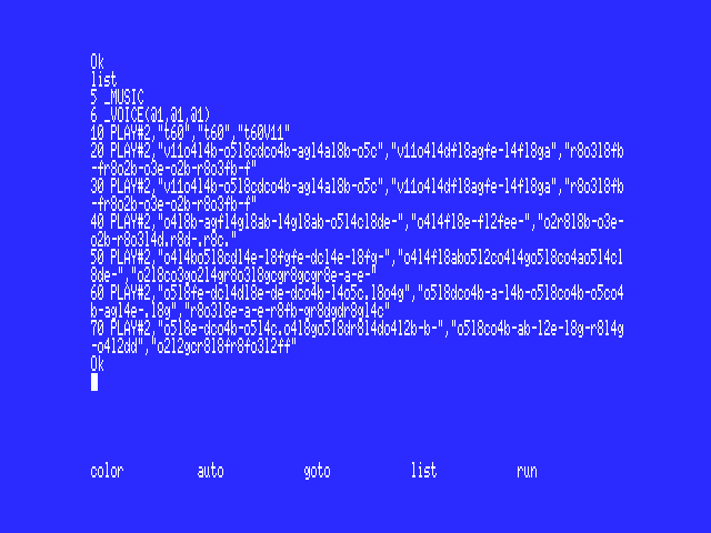 Een originele MSX-BASIC-muzieklisting uit Jeroens archief
